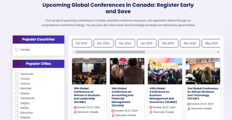 What Type of International Business Conferences Are Available in Canada